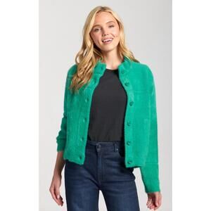 NEW APNY button down pocket cardigan in emerald